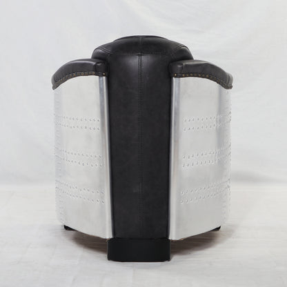 Aviator Tub Chair | Antique Slate (Leather Inner Arm)