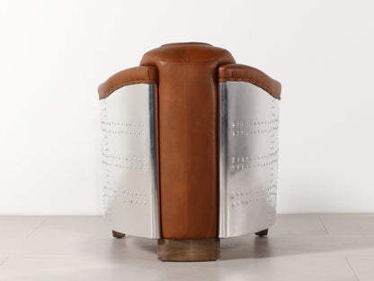 Aviator Tub Chair | Camel (Leather Inner Arm)
