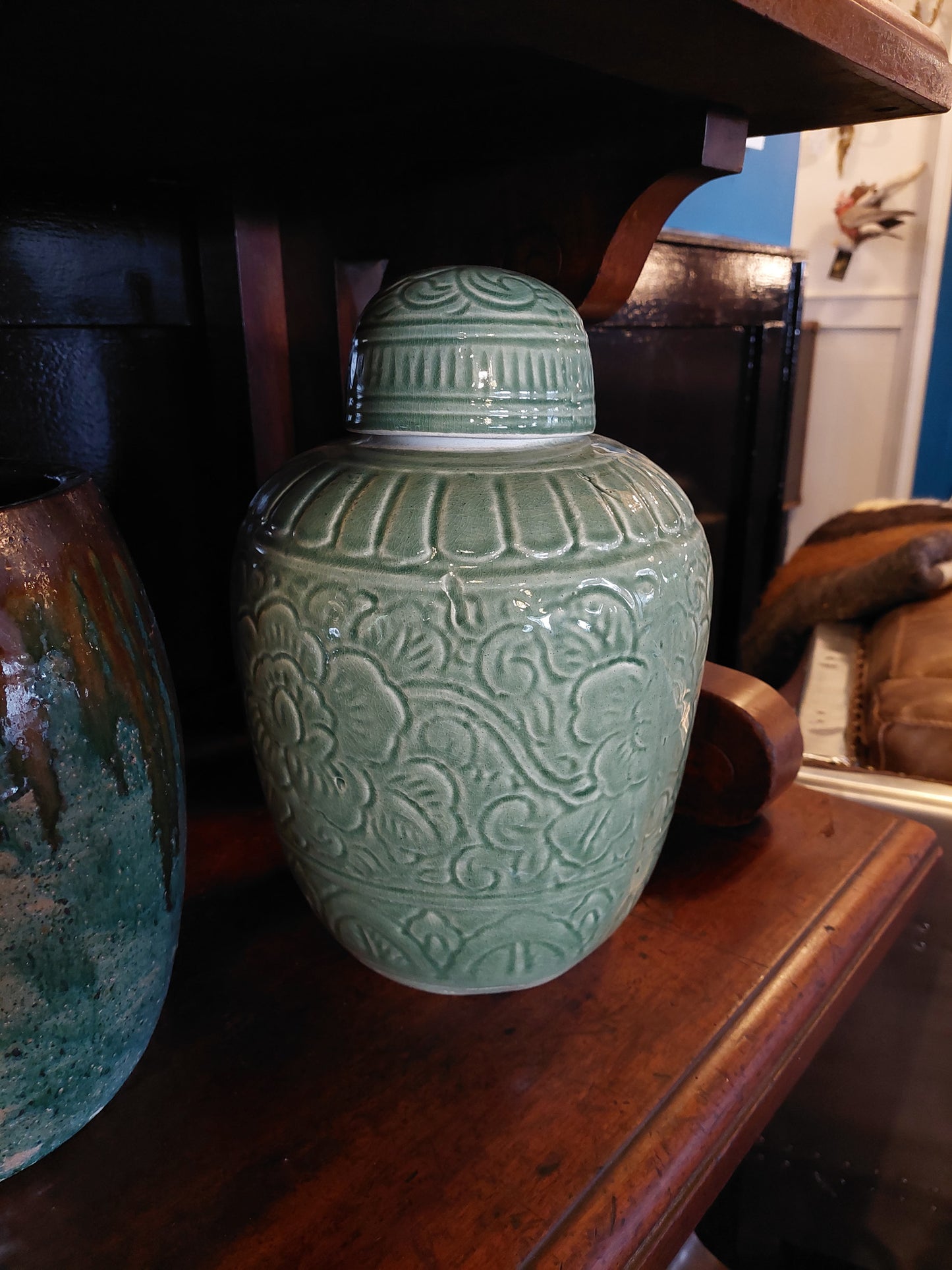 Ceramic Carved Ginger Jar