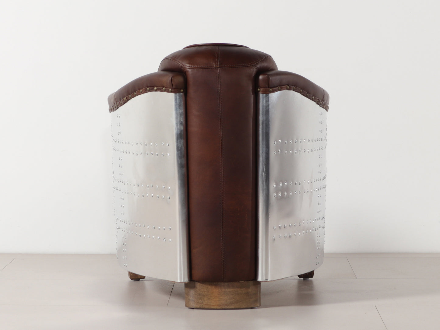 Aviator Tub Chair | Mocha (Leather Inner Arm)