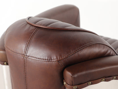 Aviator Tub Chair | Mocha (Leather Inner Arm)