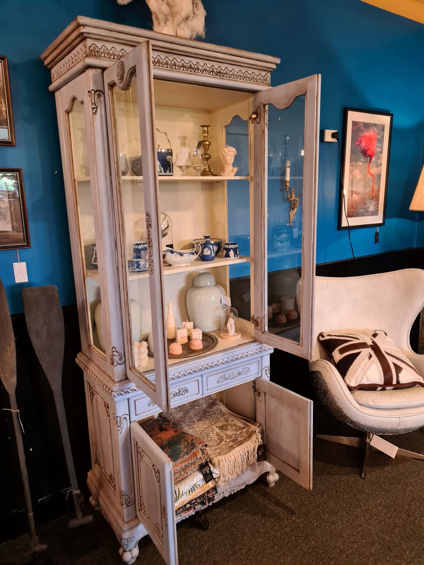 French Blue Display Cabinet | Bali