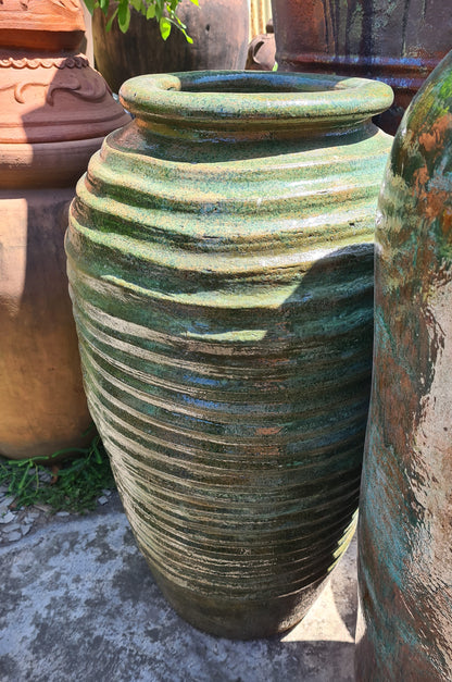 Bali Pot | Ribbed Green